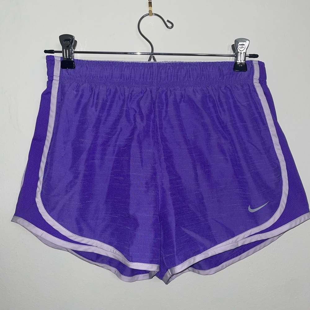 Purple Nike dri-fit shorts
